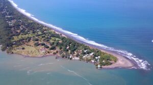 Beautiful sandy beach in Zancudo Costa Rica